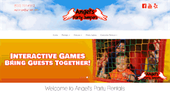 Desktop Screenshot of angelspartyjumpers.com