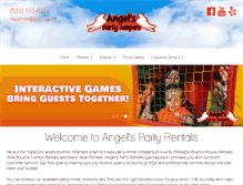 Tablet Screenshot of angelspartyjumpers.com